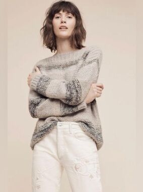 Anthropologie Numph Striped Sweater NWT size M